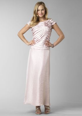 Jessica Howard Shutter Pleat Shimmer Dress