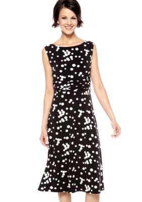 Jessica Howard Sleeveless Polka Dot Dress