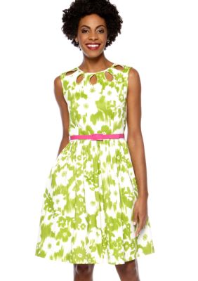 Jessica Howard Sleeveless Sundress with Cutout Neckline