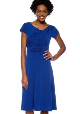 Jessica Howard Cap-Sleeved Fit and Flare Dress