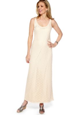 Lennie for Nina Leonard Sleeveless Allover Lace Maxi Dress