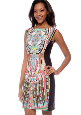 Sandra Darren Sleeveless Printed Shift Dress