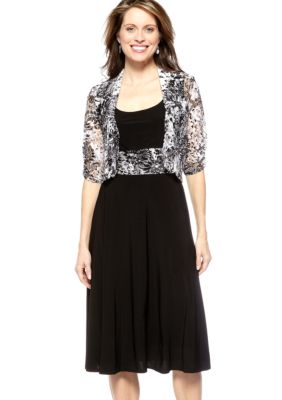 Perceptions Elbow-Sleeved Jacket Dress