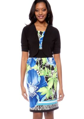 Perceptions Printed Jacket Dress Set
