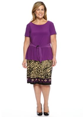 Perceptions Plus Size Two Piece Skirt Set