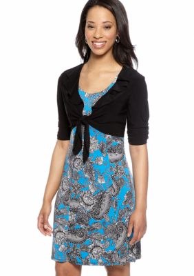 Perceptions Petite Three-Quarter Sleeved Jacket Dress