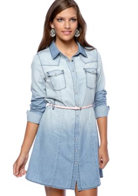 Fire Chambray Shirt Dress