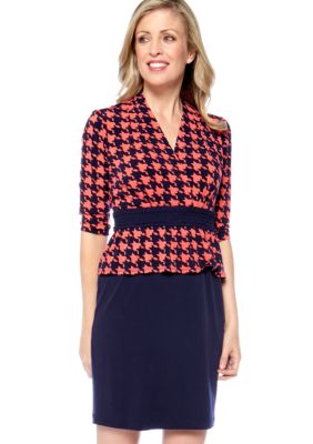 Chris McLaughlin Petite Houndstooth Dress