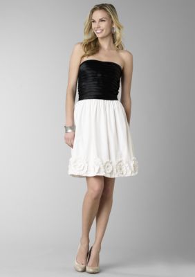Max & Cleo Satin And Taffeta Strapless Dress