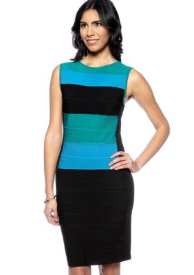 Calvin Klein Sleeveless Striped Sheath Dress