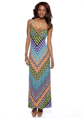 Calvin Klein Spaghetti Strap Printed Maxi Dress
