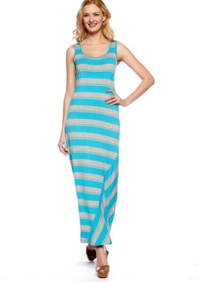 Calvin Klein Sleeveless Stripe Tank Maxi Dress