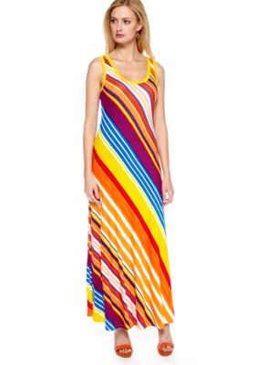 Calvin Klein Sleeveless Stripe Maxi Dress
