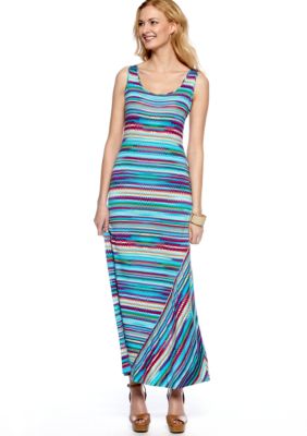 Calvin Klein Sleeveless Stripe Tank Maxi Dress