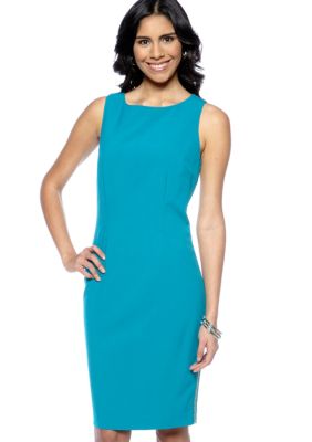 Calvin Klein Sleeveless Sheath with Side Chain Detail