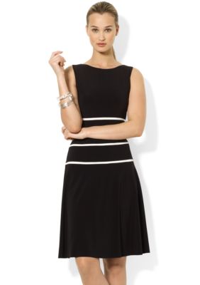 Lauren Ralph Lauren Sleeveless Striped Jersey Dress