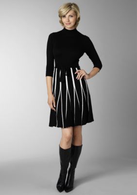 ND&reg; New Directions Pleated Knit Sweater Dress