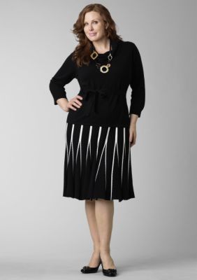 ND&reg; New Directions Plus Size Two-Piece Sweater Dress