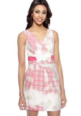 Jessica Simpson Sleeveless Printed Dress with Open Back
