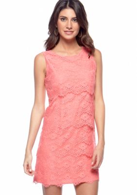 Jessica Simpson Allover Lace Tiered Dress