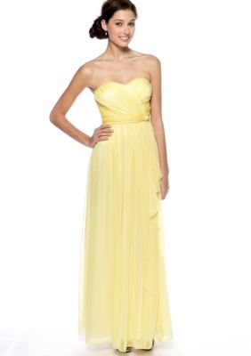 Jessica Simpson Strapless Gown with Cascade Ruffles