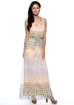 Jessica Simpson Sleeveless Printed Maxi Dress