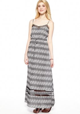 BeBop Ziggy Print Maxi with Mesh Inset
