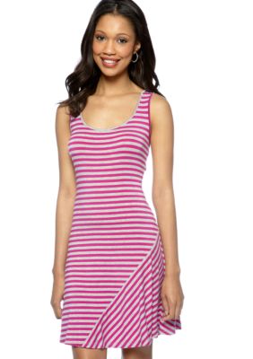 New Directions Sleeveless Stripe Tank Dress