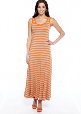 New Directions Sleeveless Stripe Maxi Dress