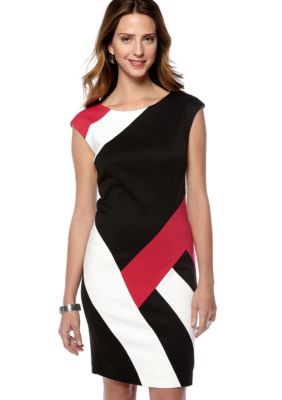 New Directions&reg; Ponte Knit Colorblock Dress