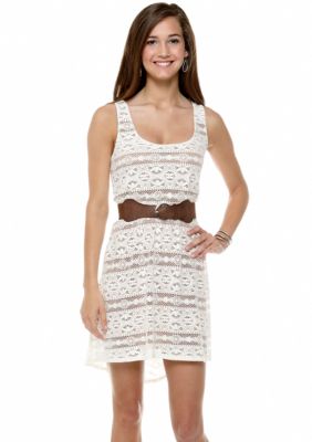 Trixxi High Low Crochet Dress