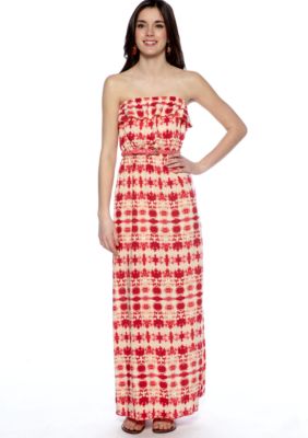 Trixxi Printed Challis Maxi Dress