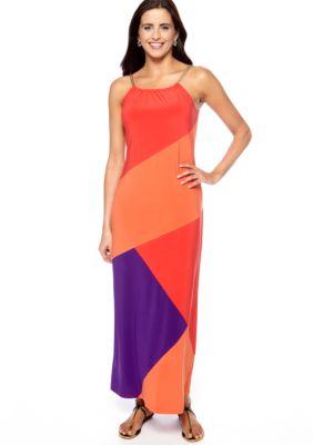 New Directions Colorblock Maxi Dress