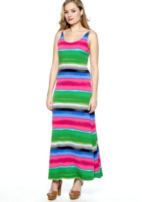 New Directions Sleeveless Stripe Maxi