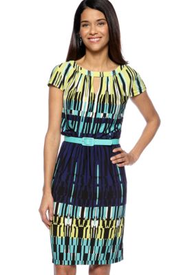 Madison Leigh Petite Graphic Print Dress