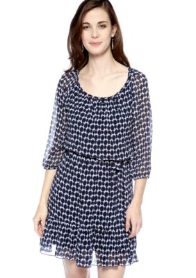 Acclaimed Printed Flounce Hem Dress