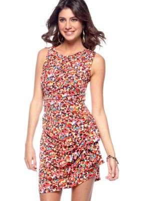 Betsey Johnson Sleeveless Printed Matte Jersey Dress