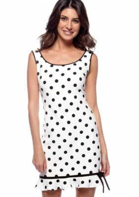 Betsey Johnson Sleeveless Polka Dot Shift Dress