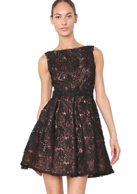 Isaac Mizrahi New York Soutache Party Dress with Embellished Waist