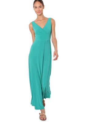Isaac Mizrahi New York Sleeveless Surplice Maxi Dress