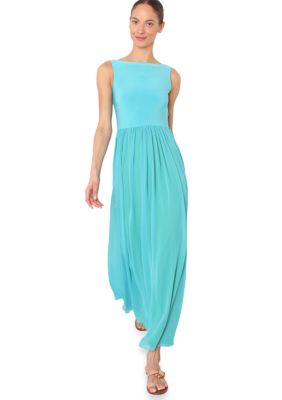 Isaac Mizrahi New York Sleeveless Chiffon Maxi with Open Back