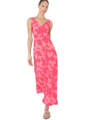 Isaac Mizrahi New York Sleeveless Floral Surplice Maxi Dress