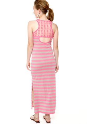 Derek Heart Sleeveless Crochet Back Maxi Dress