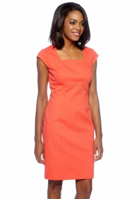 Adrianna Papell Cap-Sleeved Sheath Dress