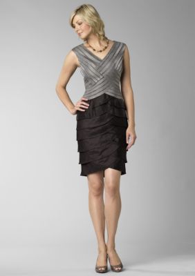 Adrianna Papell Two Tone Shutter Dress