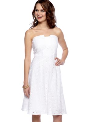 AGB Strapless Eyelet Sundress