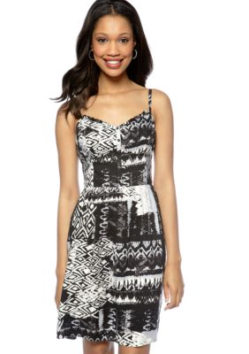 AGB Spaghetti Strap Printed Sundress