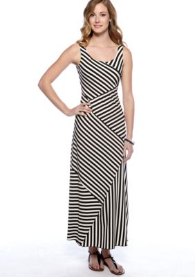 AGB Sleeveless Stripe Maxi Dress