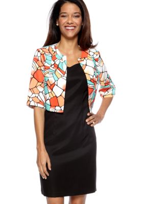 AGB Petite Multicolor Jacket Dress