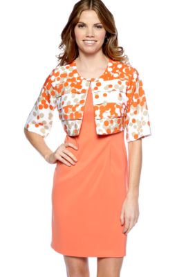 AGB Petite Three-Quarter Sleeved Jacket Dress